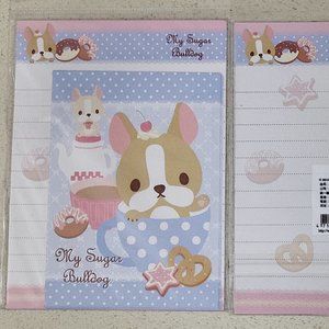 "My Sugar Bulldog" puppy dog & desserts letter set